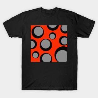 red grey and black pop art pattern T-Shirt